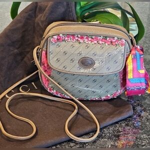Gucci Rigate Interlocking GG PVC Leather Crossbody wTwilly/Patches Added+Dustbag